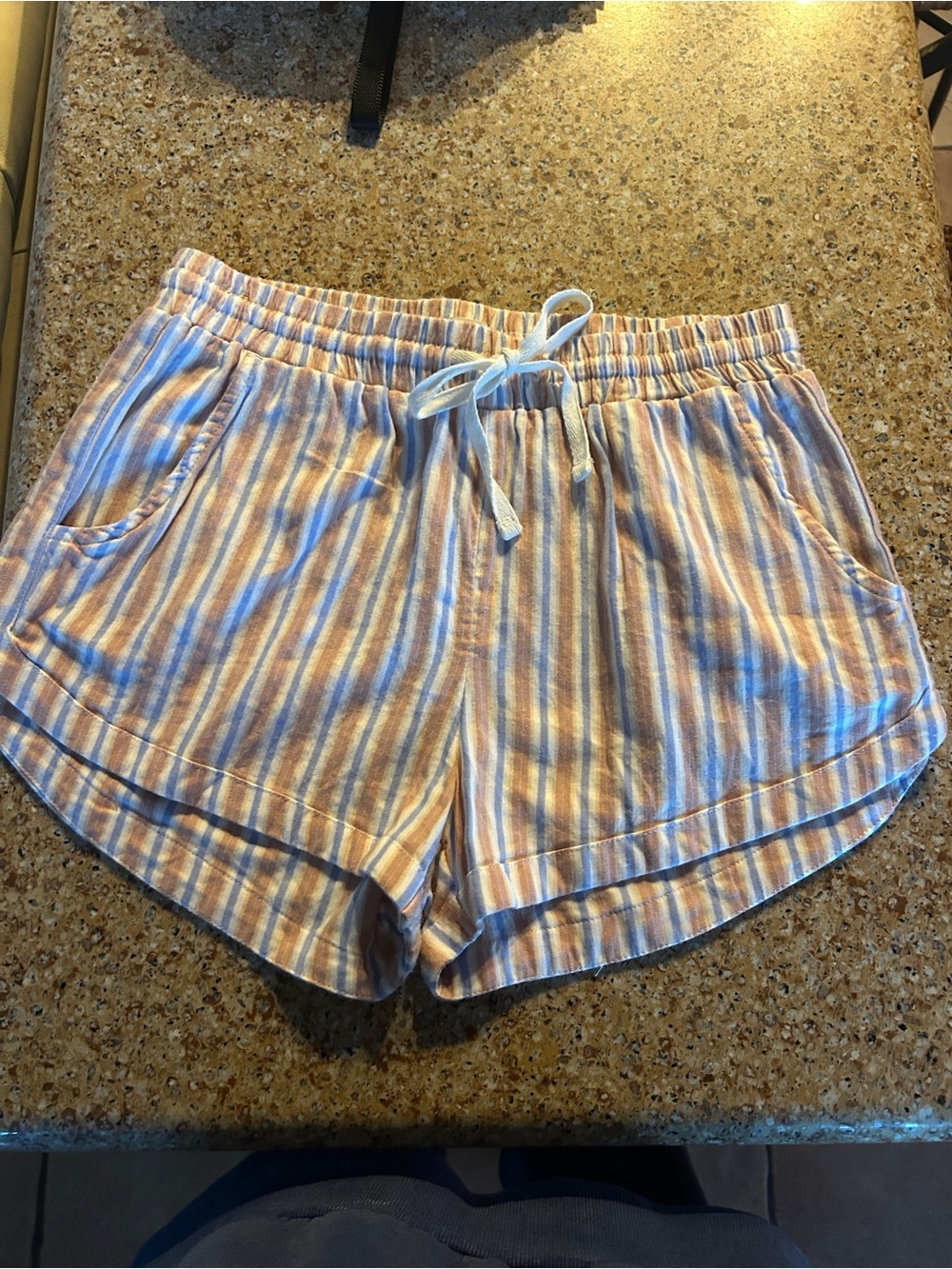 Billabong Striped Drawstring Women’s Shorts - Pink & Cream